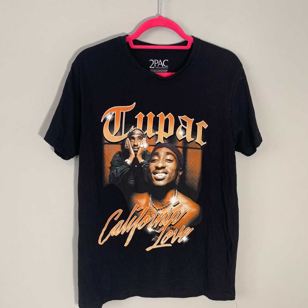 Tupac‎ California Love Graphic T-Shirt Black Size Small